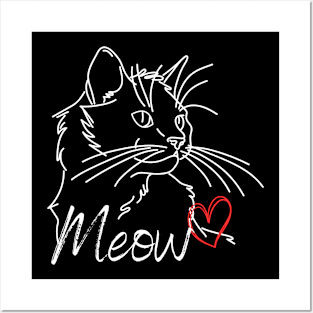 meow Posters and Art